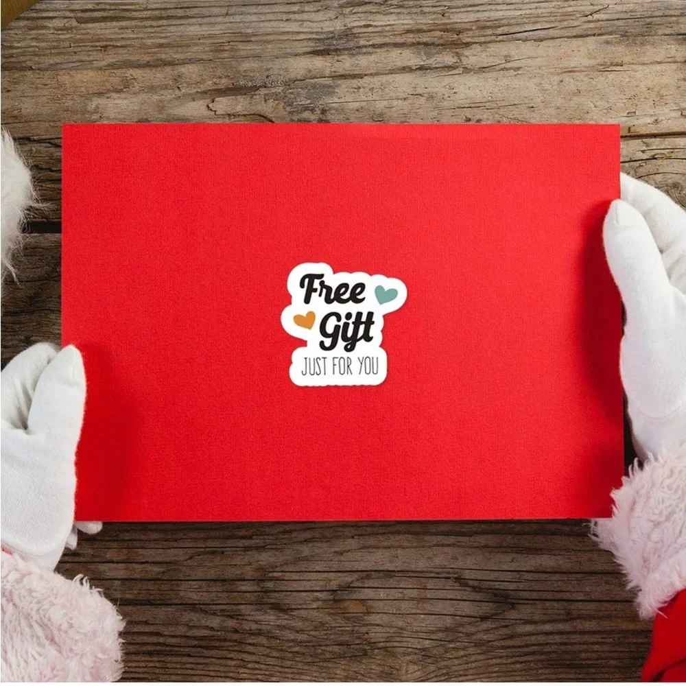 100 ‘Free Gift’ Gift Stickers Roll